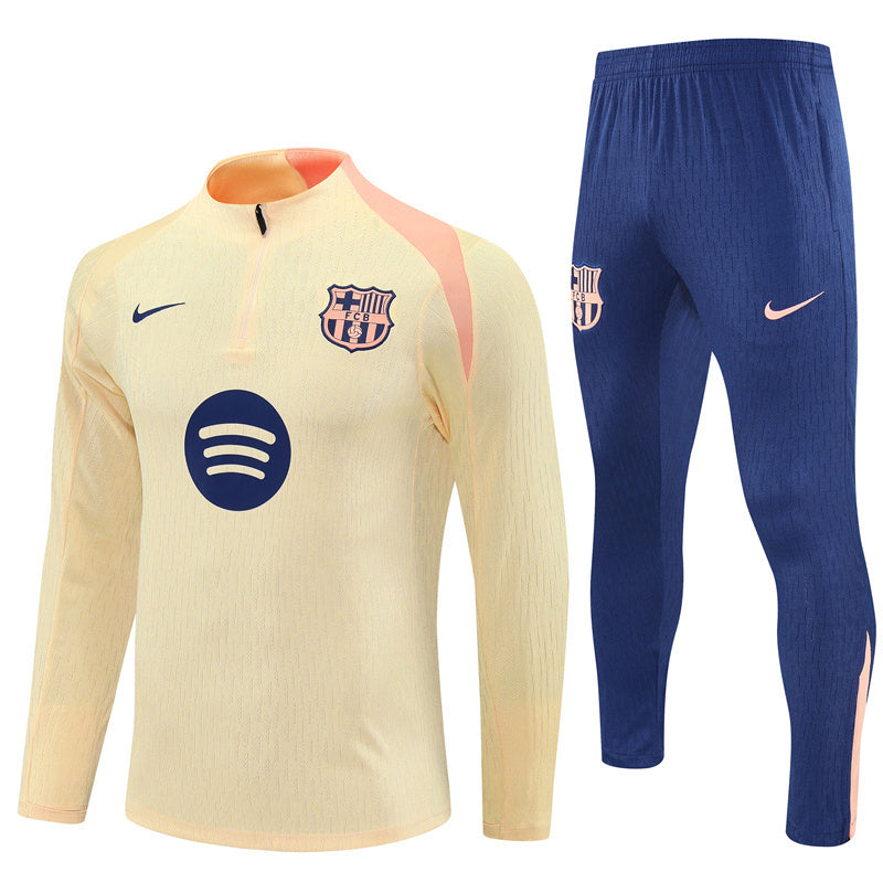 FC Barcelona 2025/26 Tracksuit Creme 1/4 Zip