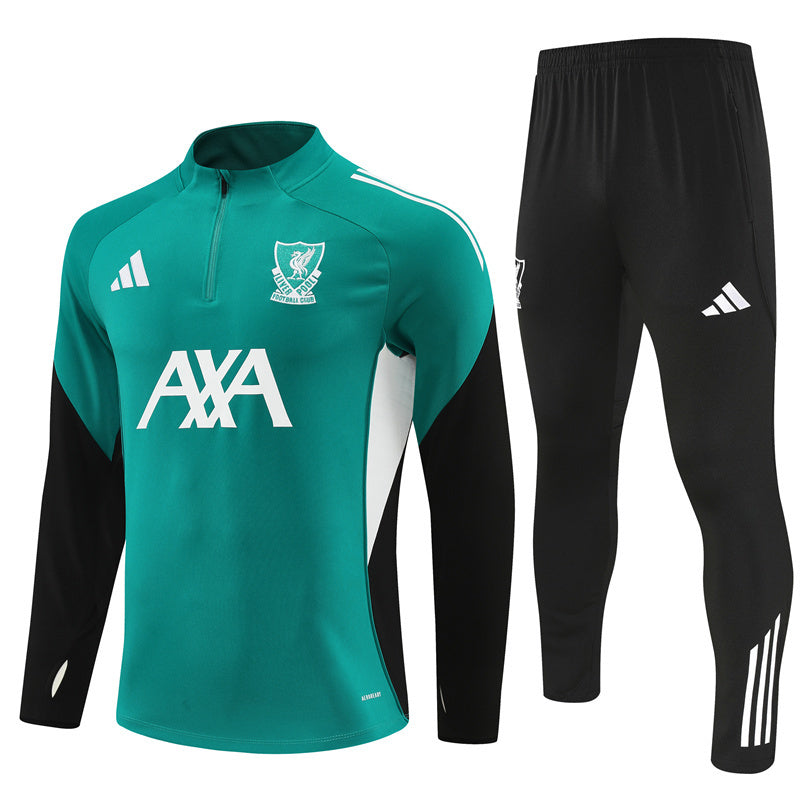 Liverpool 2025/26 Tracksuit Green 1/4 Zip