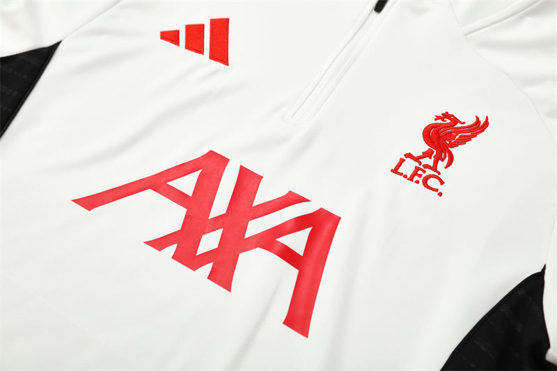 Liverpool 2025/26 Tracksuit White 1/4 Zip
