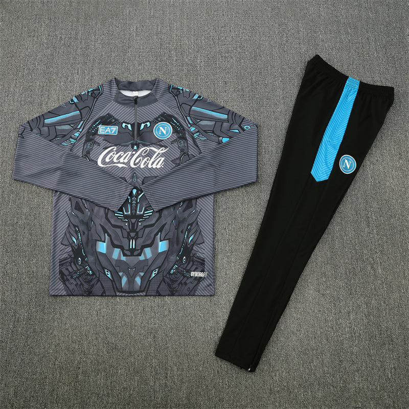 SSC Napoli 2025/26 Tracksuit Grey 1/4 Zip
