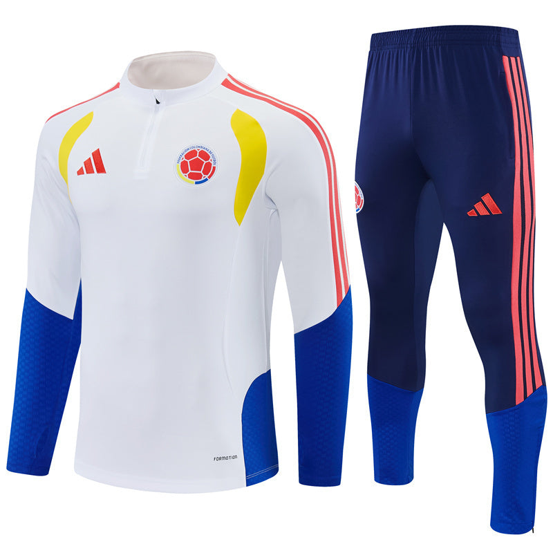 Colombia 2026/27 Tracksuit 1/4 Zip White