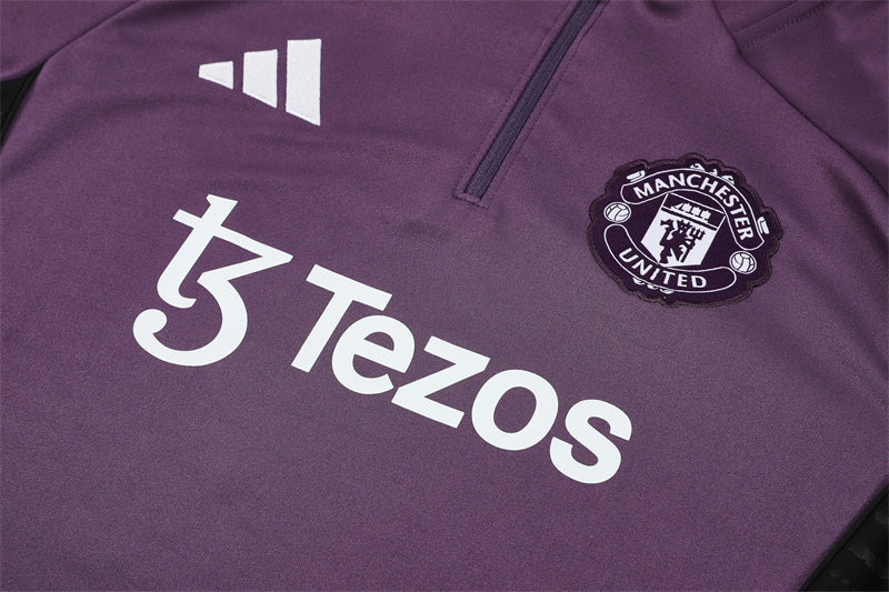 Manchester United 2025/26 Tracksuit Purple 1/4 Zip