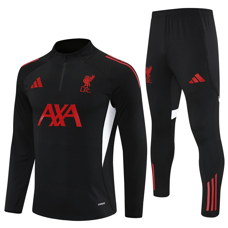 Liverpool 2025/26 Tracksuit Black 1/4 Zip