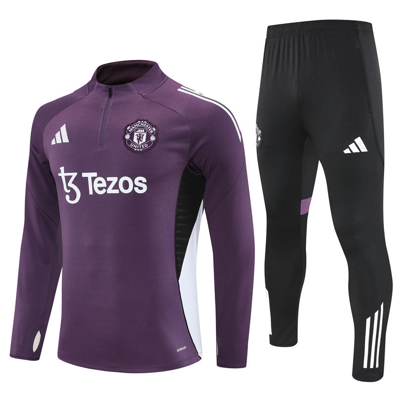 Manchester United 2025/26 Tracksuit Purple 1/4 Zip