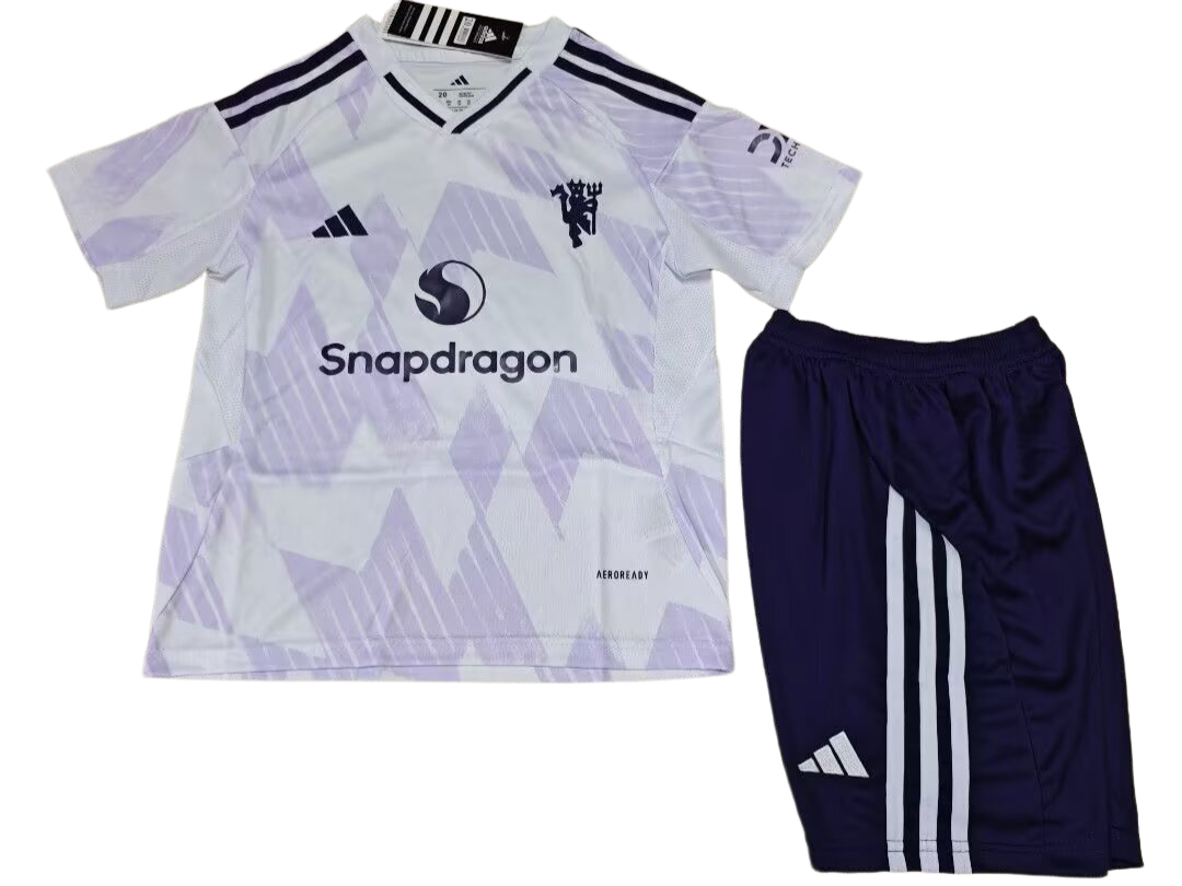 Manchester United 2025/26 Away Kit Kids Set
