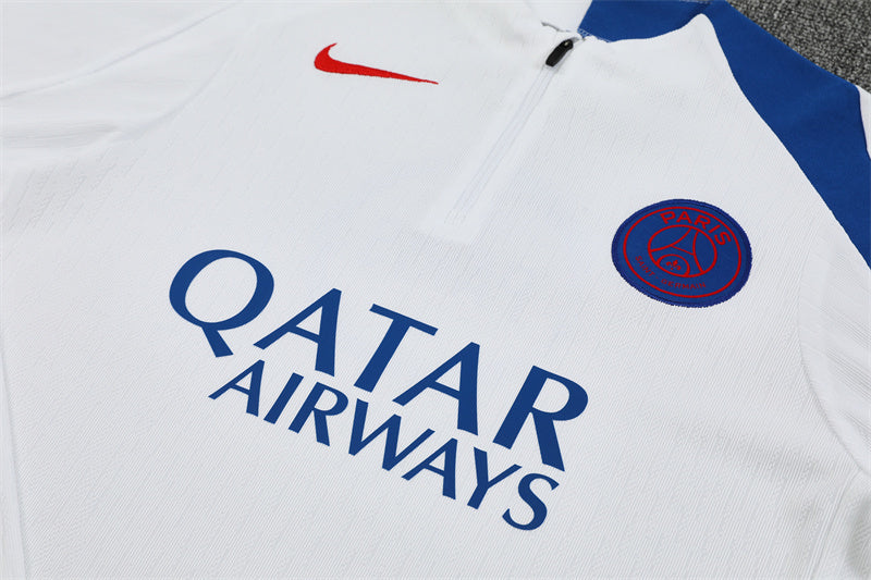 Paris Saint-Germain 2025/26 Tracksuit White 1/4 Zip