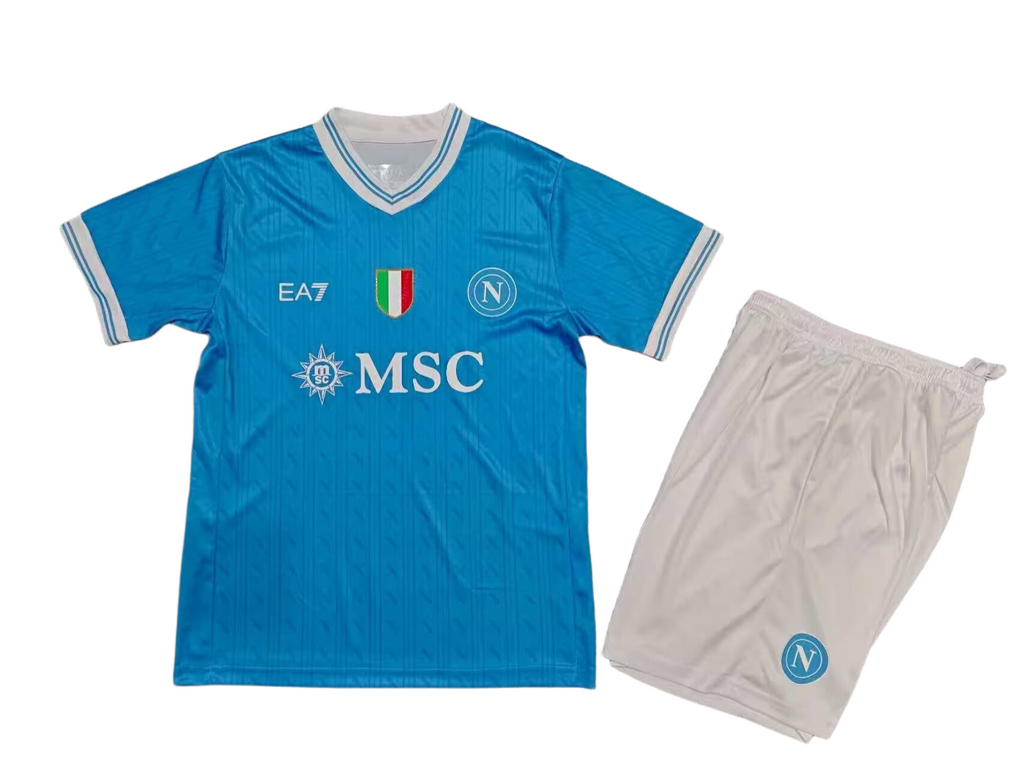 SSC Napoli 2025/26 Home Kit Kids Set