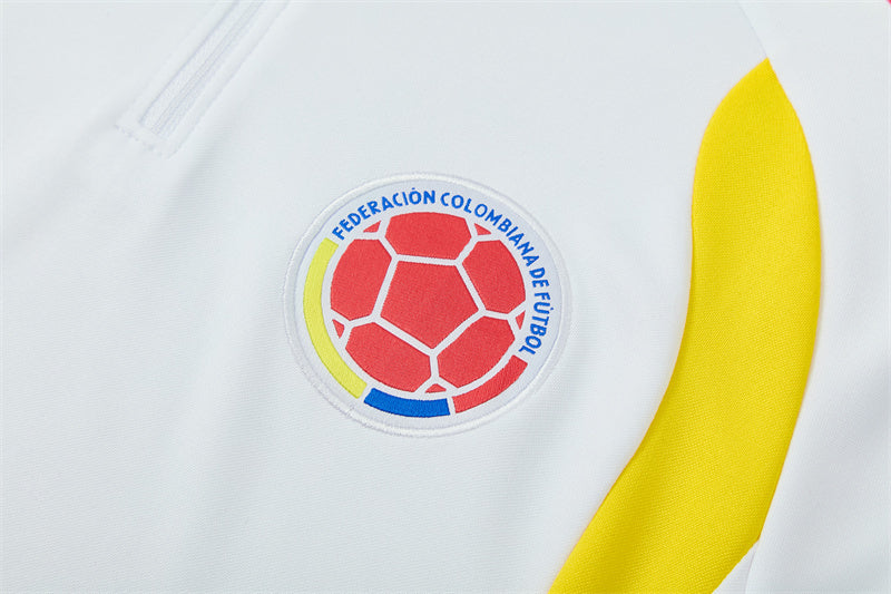 Colombia 2026/27 Tracksuit 1/4 Zip White