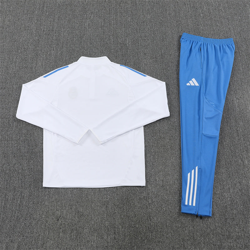 Real Madrid 2025/26 Tracksuit White 1/4 Zip