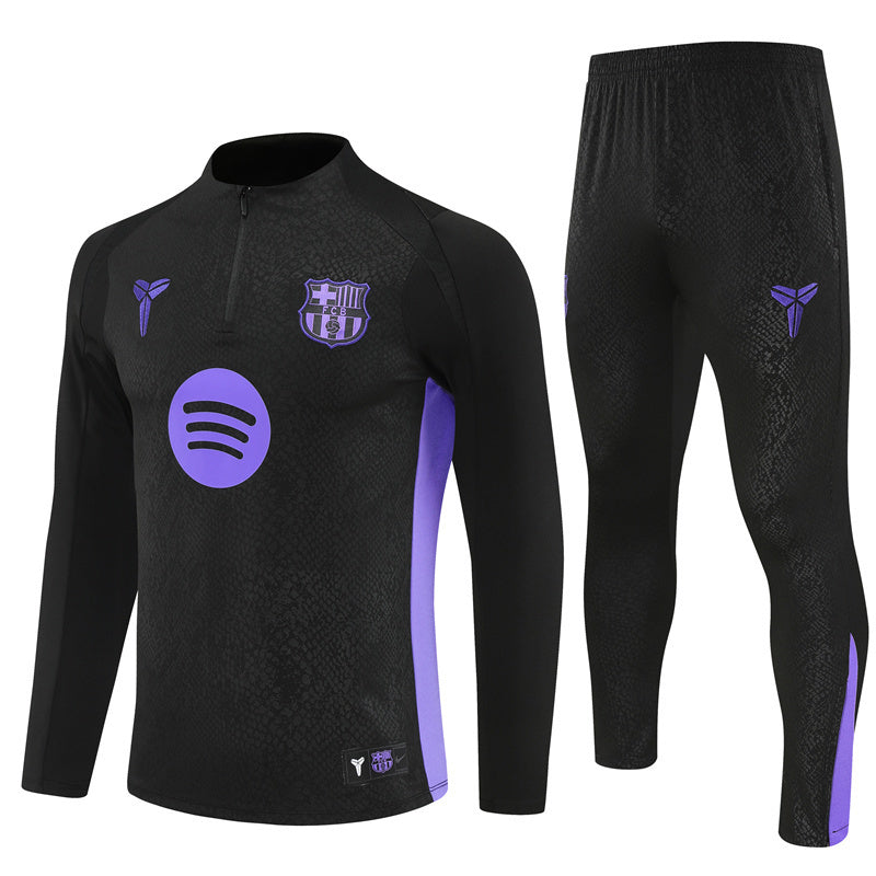 FC Barcelona x Mamba 2025/26 Tracksuit Black 1/4 Zip