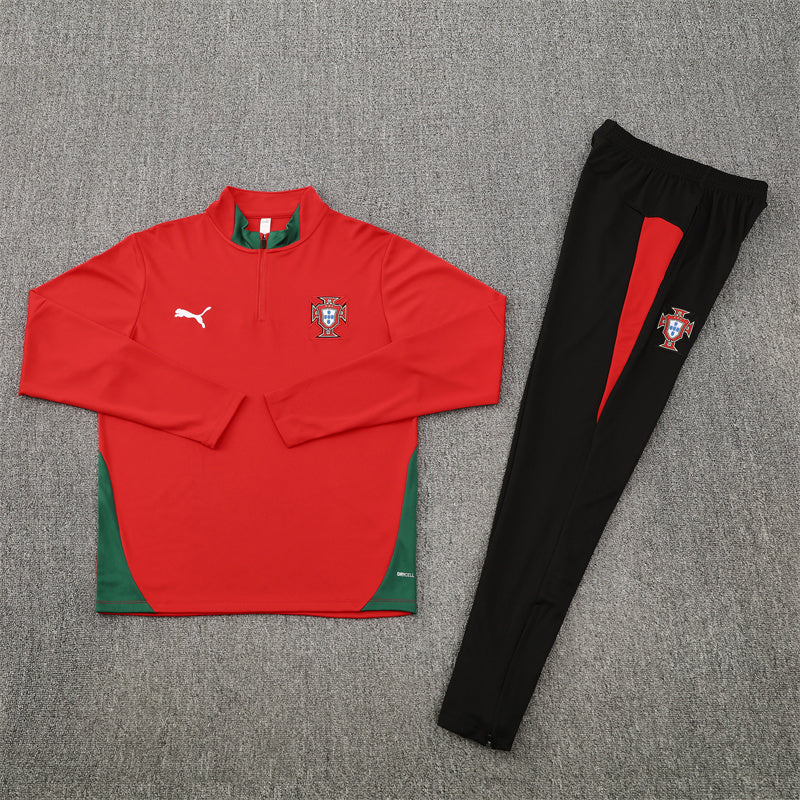 Portugal 2025/26 Tracksuit Red 1/4 Zip