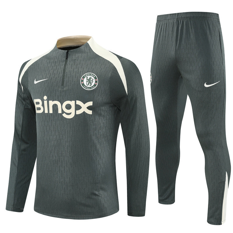 Chelsea 2025/26 Tracksuit Grey 1/4 Zip