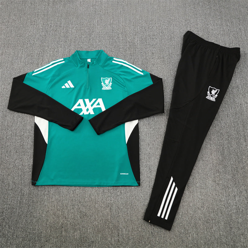 Liverpool 2025/26 Tracksuit Green 1/4 Zip