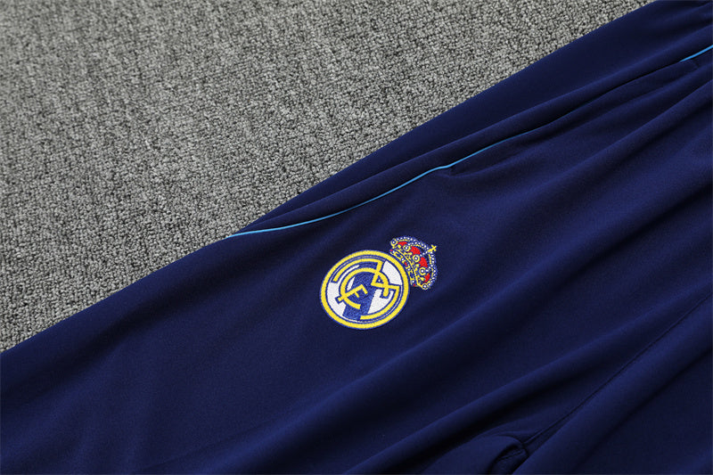 Real Madrid 2025/26 Tracksuit Navy Blue 1/4 Zip