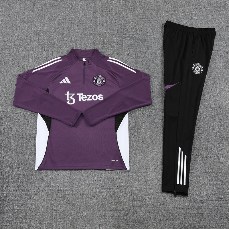 Manchester United 2025/26 Tracksuit Purple 1/4 Zip