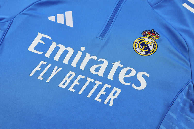 Real Madrid 2025/26 Tracksuit Blue 1/4 Zip