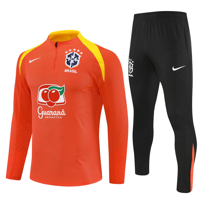 Brazil 2025/26 Tracksuit Orange 1/4 Zip