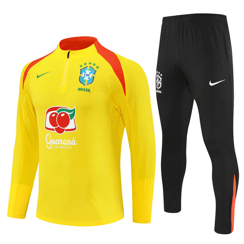 Brazil 2025/26 Tracksuit Yellow 1/4 Zip