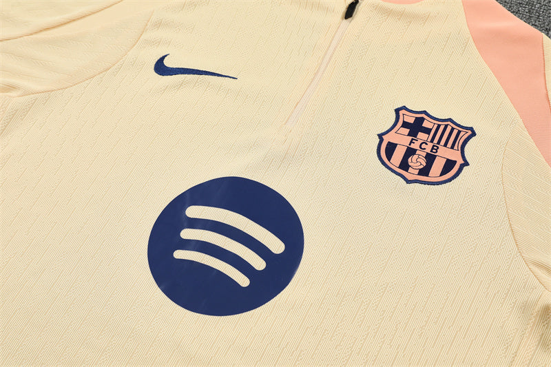 FC Barcelona 2025/26 Tracksuit Creme 1/4 Zip