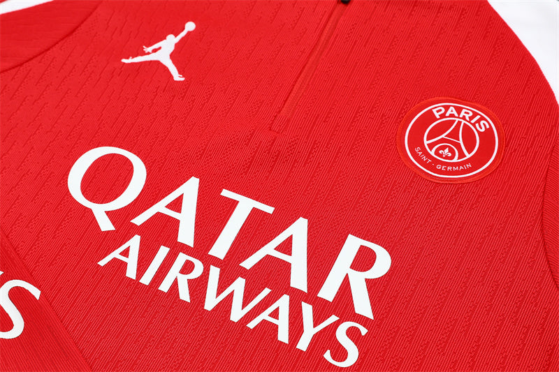 Paris Saint-Germain 2025/26 Tracksuit Red 1/4 Zip